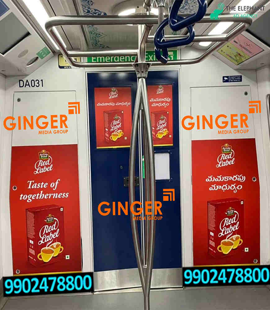 Advertising in Metro for Red Lable