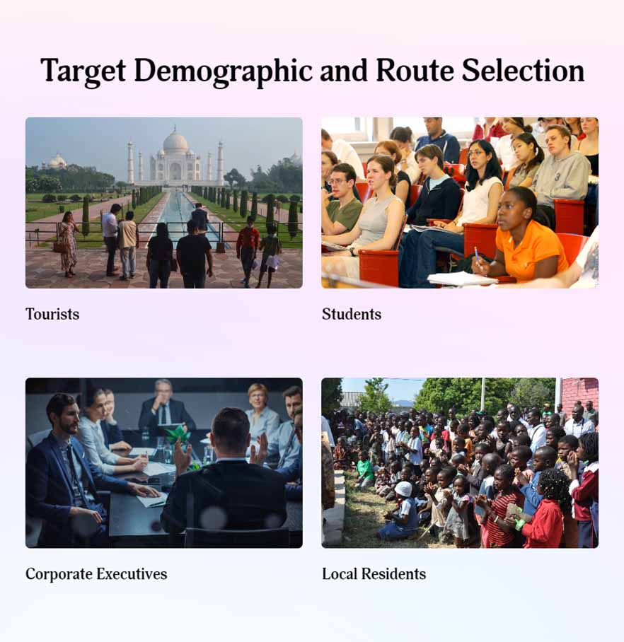 Target Demographic and Route Selection of Bus Branding in Agra