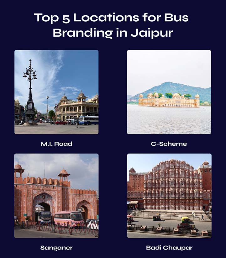 Top Locations for Bus Branding in Jaipur