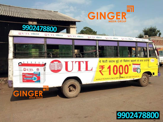 Bus Branding in Agra for UTL Brand