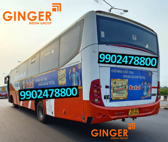 Bus Branding in Jaipur with blue color