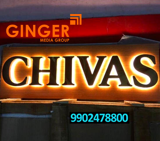 Glow Signage Board in Kolkata for Chivas