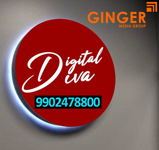 Glow signage boards in Jaipur for Digital Eva