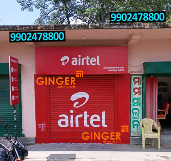 Shop Shutter Painting in Delhi, Noida, Faridabad, Ghaziabad and Gurgaon for airtel