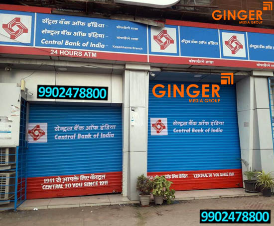 Shop Shutter Painting in Delhi, Noida, Faridabad, Ghaziabad and Gurgaon for Delhi Central Bank