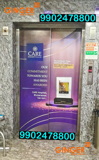 Lift Branding in Bangalore for acre Hospitals