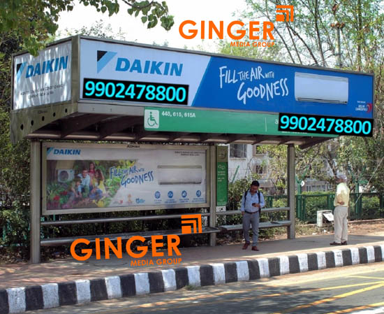 Bus Shelter Advertising in Kolkata for Daikin