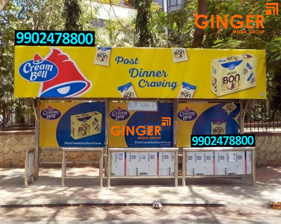 Bus Shelter Advertising in Lucknow for Bon Brand