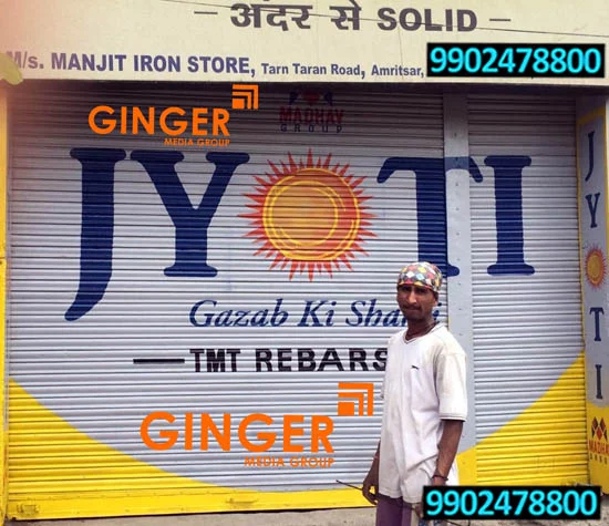 Shop Shutter Painting in Mumbai for Jyoti TMT Brand
