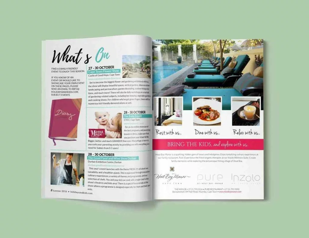 Magazine Page with ads