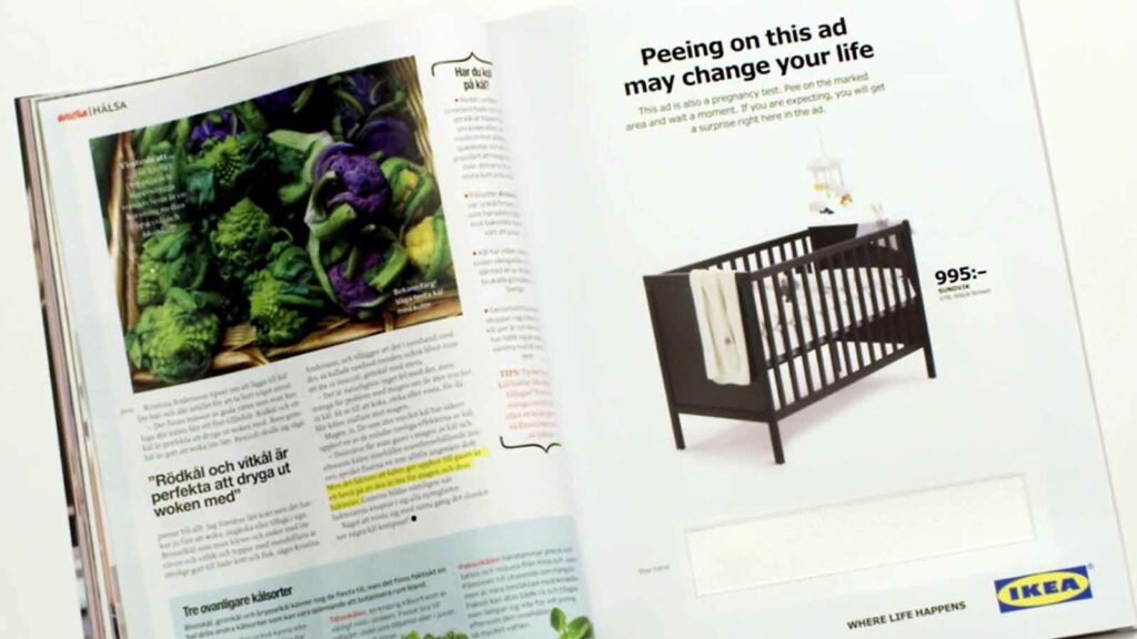 IKEA’s Pee with Purpose magazine ad.