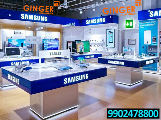 In Shop Branding in Bangalore for Samsung brand