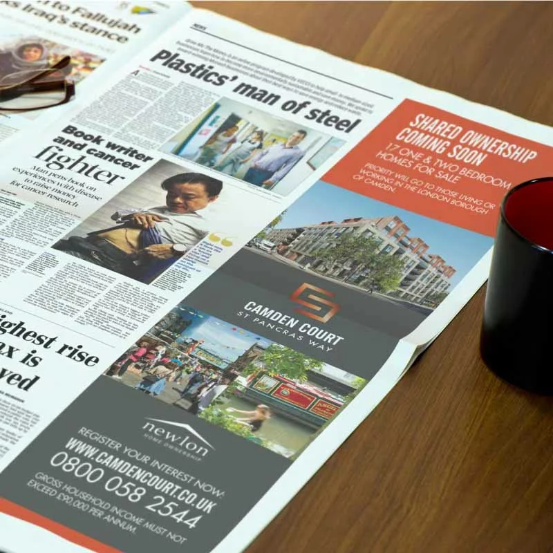 An ad column in a newspaper