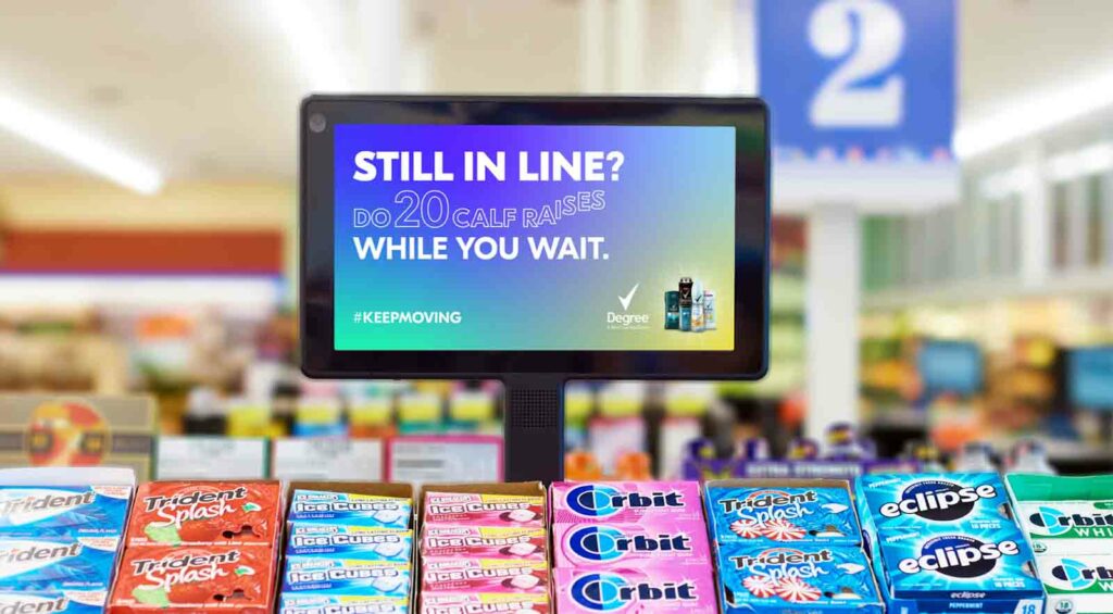 Example of in-store adverts