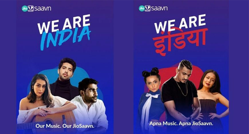The online poster of JioSaavn’s “We are India” campaign.