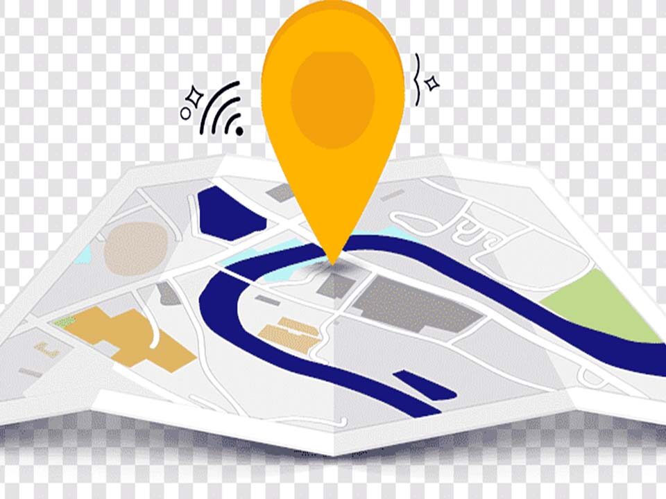 A location pointer on a map.