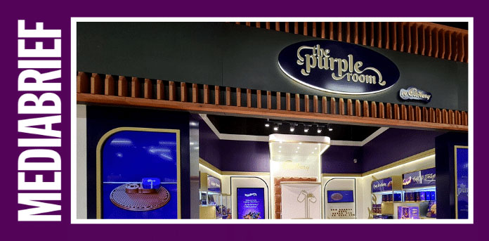A Cadbury purple room outlet in a mall.
