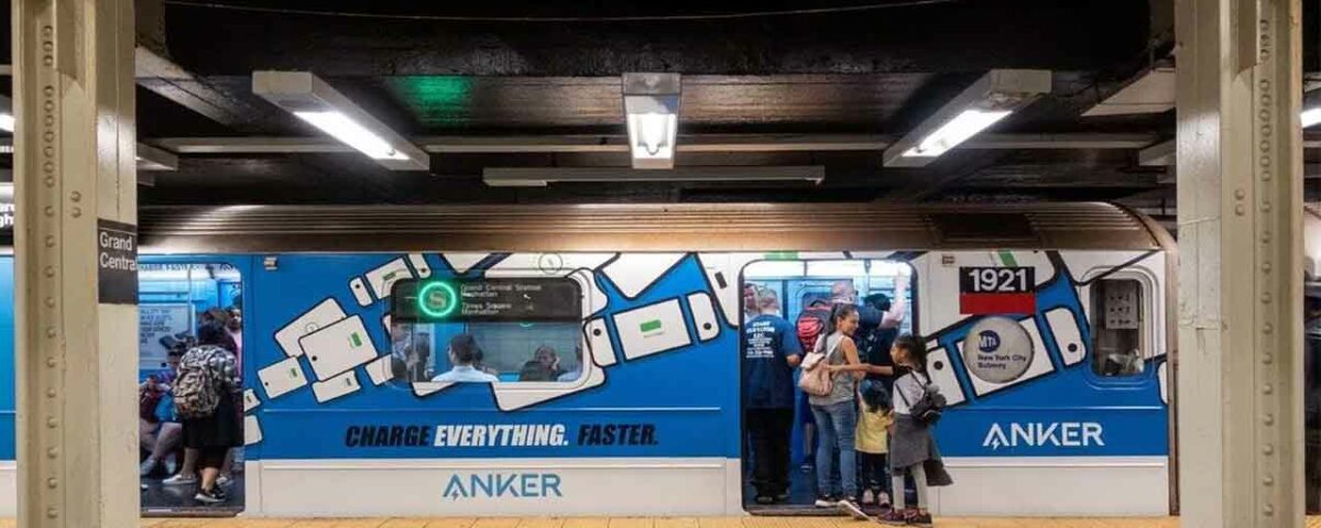 Railway station adverts