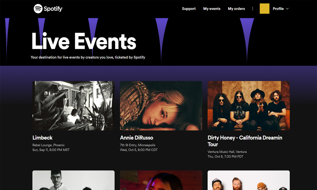 The poster of Spotify Rap91 live event featuring an artist.