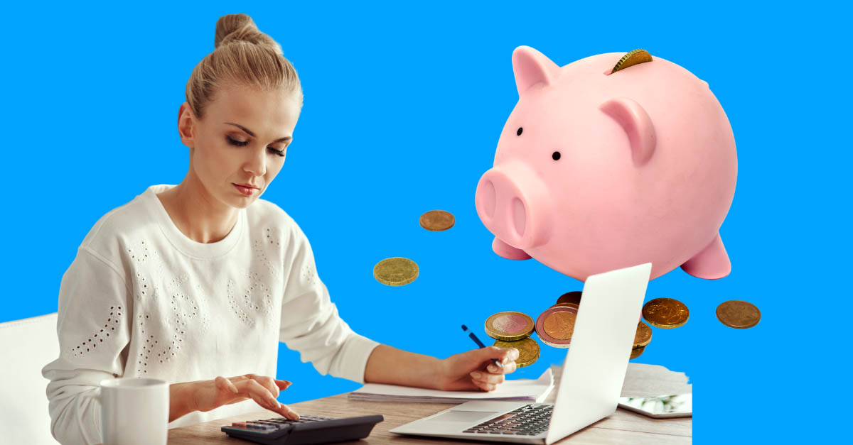 A glass jar with the tag “save” used to save money (coins).