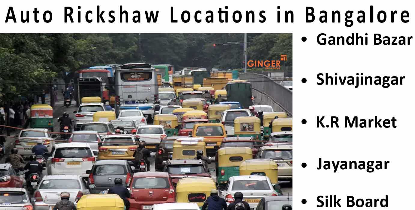 Auto Rickshaw locations in Bangalore