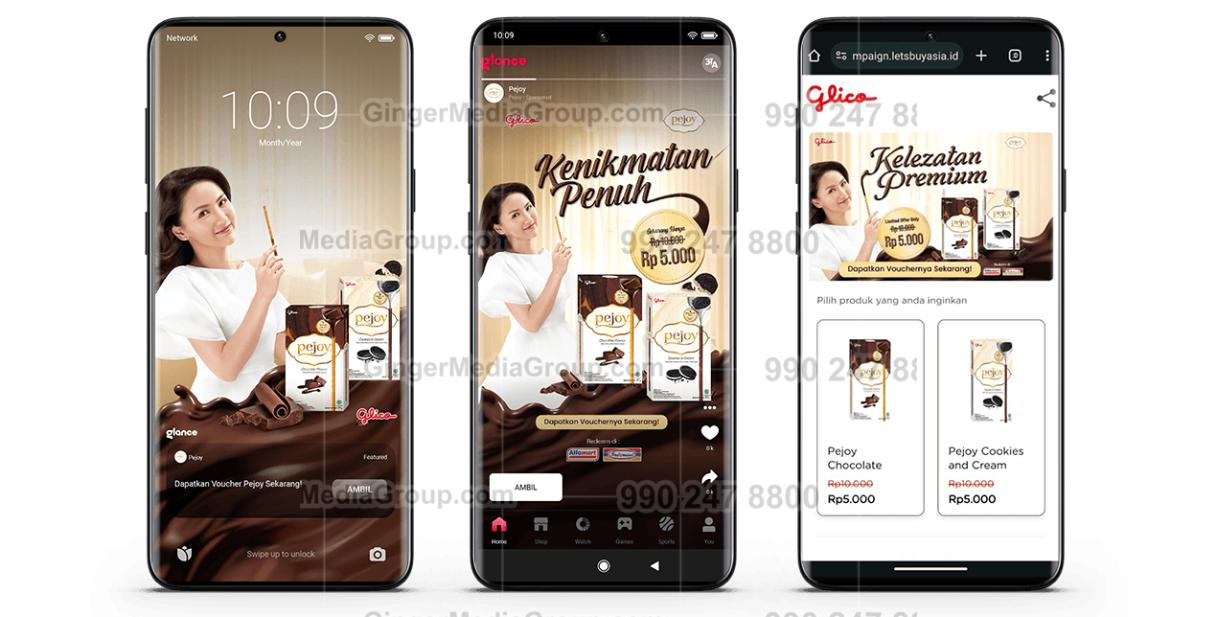 Glica Advertising in Glance App
