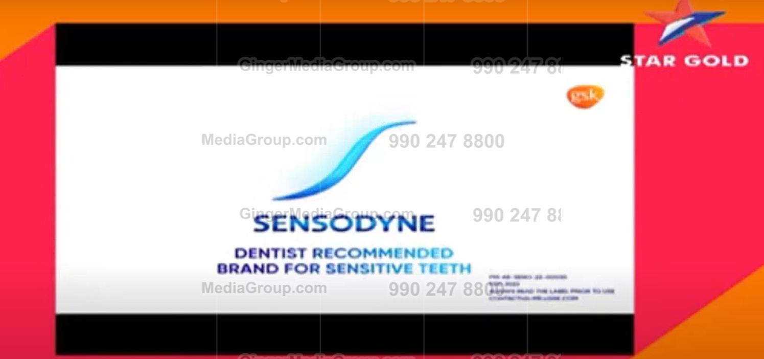 Sensodyne Advertising in Star Gold HD TV