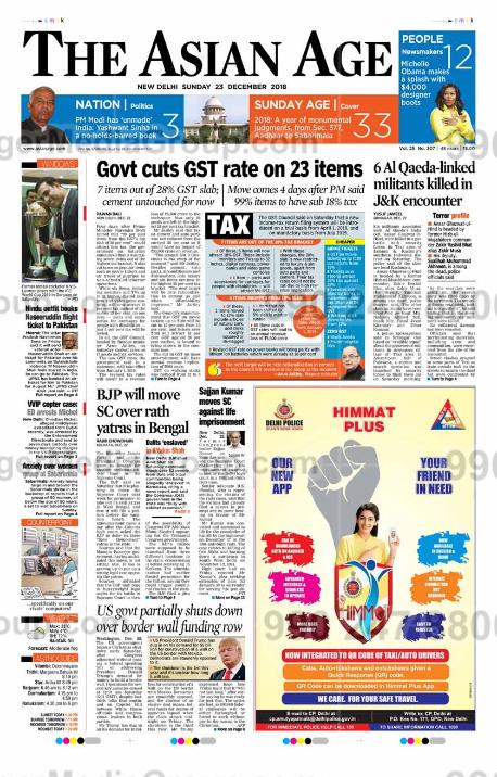 Advertising in The Asian Age Newspaper