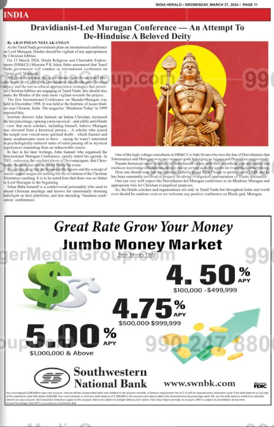 Advertising in Indian Herald Magazine